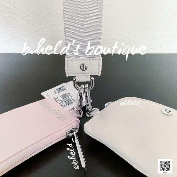 lululemon Dual Pouch Wristlet in White Opal/Flush Pink One Size Brand New NWT - Picture 10 of 15
